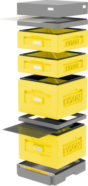 Изображение товара Улей Lyson Дадан На 10 Рамок / WKG1025Y (желтый/серый)