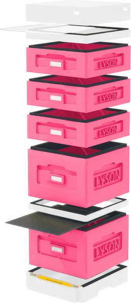 Изображение товара Улей Lyson Дадан На 10 Рамок / WK9PW (розовый/неокрашенный)