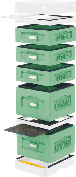 Изображение товара Улей Lyson Дадан На 10 Рамок / WK9GW (зеленый/неокрашенный)