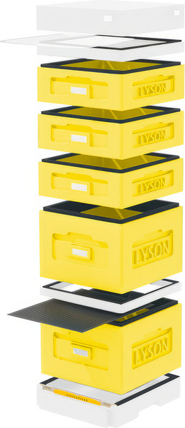 Изображение товара Улей Lyson Дадан На 10 Рамок / WK9YW (желтый/неокрашенный)