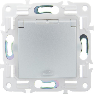 Изображение товара Розетка IEK Skandy SK-R16-16-44-K23 (серебристый)