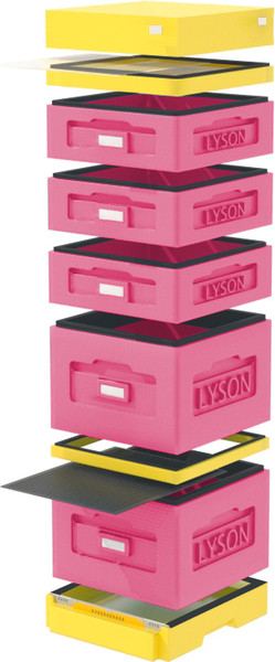 Изображение товара Улей Lyson Дадан На 10 Рамок / WKK9P (розовый/желтый)