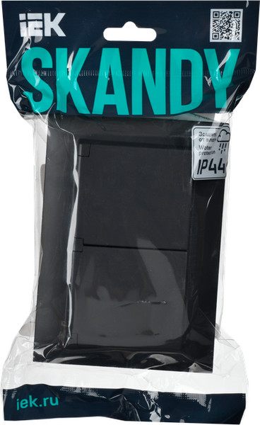 Изображение товара Розетка IEK Skandy SK-R26-16-44-K02-F (черный)