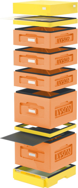 Изображение товара Улей Lyson Дадан На 10 Рамок / WKK9OR (оранжевый/желтый)