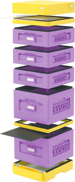 Изображение товара Улей Lyson Дадан На 10 Рамок / WKK9PU (фиолетовый/желтый)