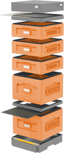 Изображение товара Улей Lyson Дадан На 10 Рамок / WKG9O (оранжевый/серый)