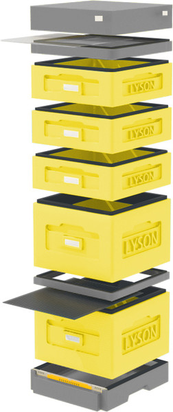 Изображение товара Улей Lyson Дадан На 10 Рамок / WKG9Y (желтый/серый)