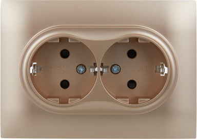 Изображение товара Розетка IEK Skandy SK-R24-16-K98-F (песочный)