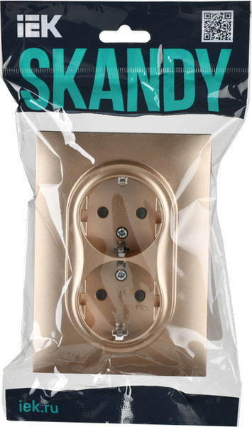Изображение товара Розетка IEK Skandy SK-R24-16-K98-F (песочный)