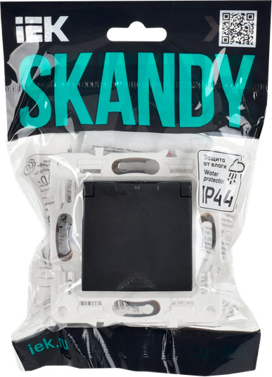 Изображение товара Розетка IEK Skandy SK-R24-16-K48-F (титан)