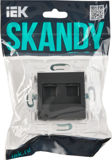 Изображение товара Розетка IEK Skandy SK-K20-2-K53 (графит)