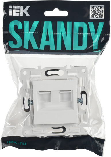 Изображение товара Розетка IEK Skandy SK-K20-2-K01 (арктический белый)