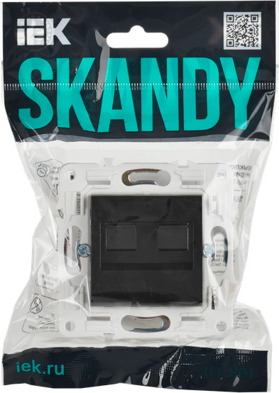 Изображение товара Розетка IEK Skandy SK-K20-2-K02 (черный)