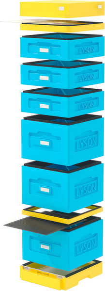 Изображение товара Улей Lyson Дадан На 10 Рамок / WKK8 (синий/желтый)