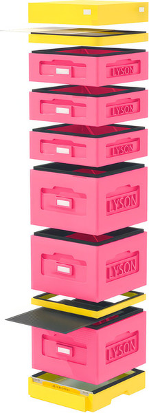 Изображение товара Улей Lyson Дадан На 10 Рамок / WKK8P (розовый/желтый)