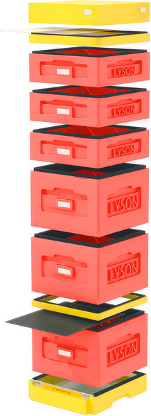 Изображение товара Улей Lyson Дадан На 10 Рамок / WKK8RD (красный/желтый)