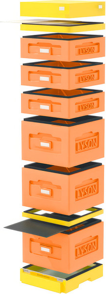 Изображение товара Улей Lyson Дадан На 10 Рамок / WKK8OR (оранжевый/желтый)