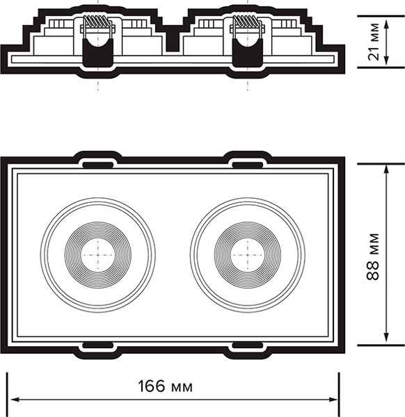 Изображение товара Точечный светильник JAZZway PSP-S 412 2x8Вт 4000К / 5048355