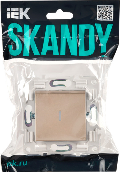 Изображение товара Выключатель IEK Skandy SK-V12-1-10-K98 (песочный)