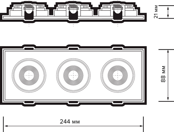 Изображение товара Точечный светильник JAZZway PSP-S 413 3x8Вт 4000К / 5048379