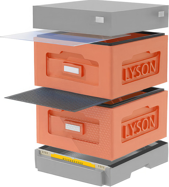 Изображение товара Улей Lyson Рута На 10 Рамок / WR2ORG (оранжевый/серый)