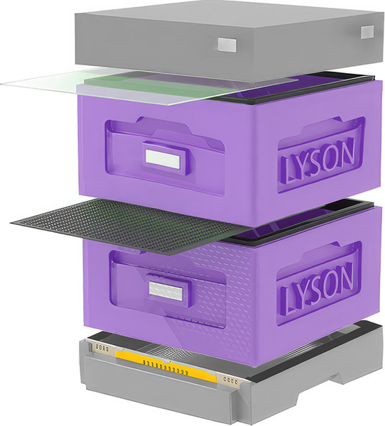 Изображение товара Улей Lyson Рута На 10 Рамок / WR2PUG (фиолетовый/серый)