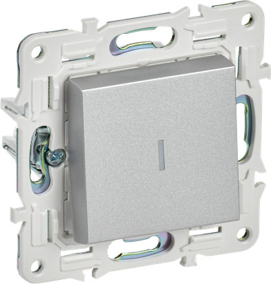 Изображение товара Выключатель IEK Skandy SK-V12-1-10-K23 (серебристый)