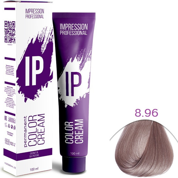 Изображение товара Крем-краска для волос Impression Professional Ip 8.96 (100мл, светлый блонд сандрэ-фиолетовый)
