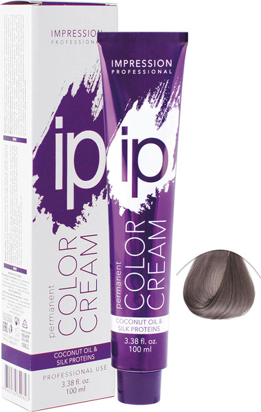 Изображение товара Крем-краска для волос Impression Professional Ip 7.16 (100мл, блонд пепельно-фиолетовый)