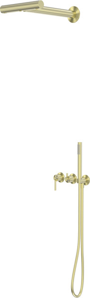Изображение товара Душевая система со смесителем Abber Perfekte 316 / AF8A18BG (золото брашированнjt)