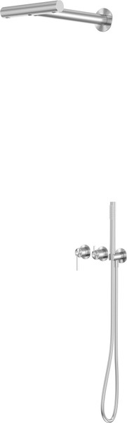 Изображение товара Душевая система со смесителем Abber Perfekte 316 / AF8A18BST (сталь брашированная)