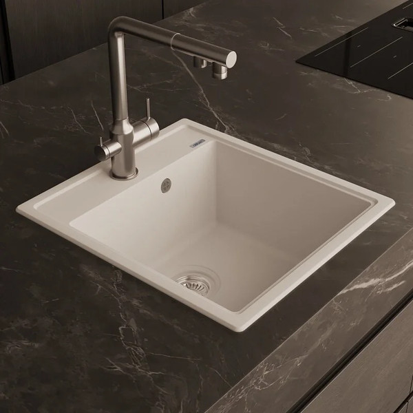 Изображение товара Мойка кухонная Abber Quarz AQ2901W (белый)