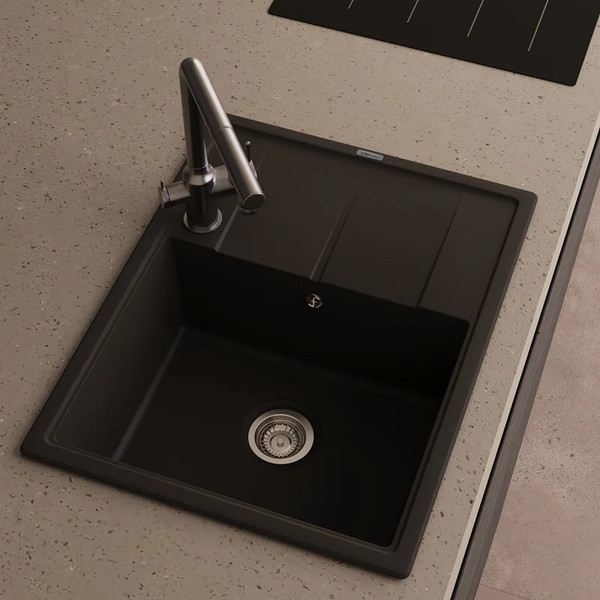 Изображение товара Мойка кухонная Abber Quarz AQ2903B (черный)