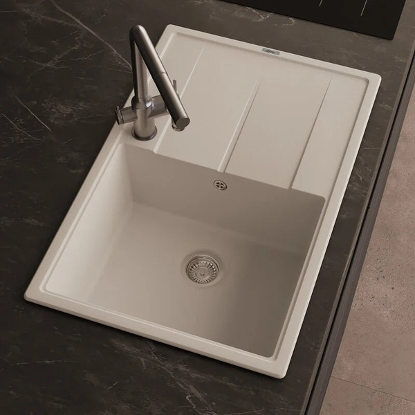 Изображение товара Мойка кухонная Abber Quarz AQ2904W (белый)