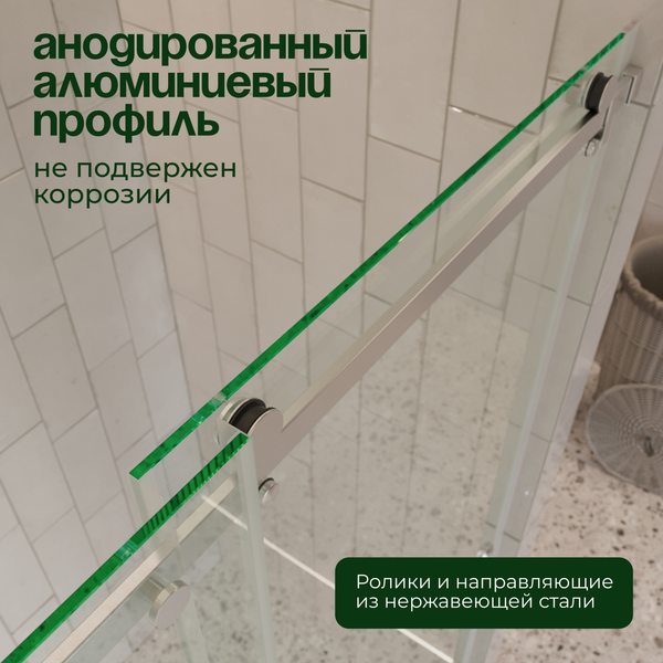 Изображение товара Душевая дверь Benetto BEN_501_SL_C 195x140