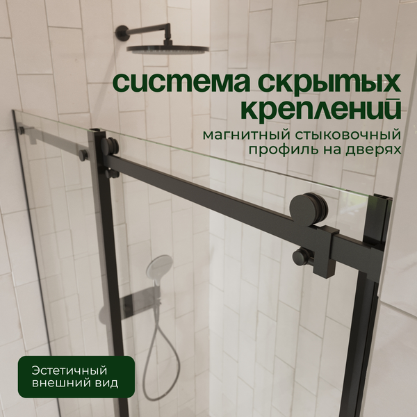 Изображение товара Душевая дверь Benetto BEN_501_BL_C 195x140