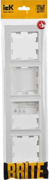 Изображение товара Рамка для выключателей и розеток IEK Brite BR-M42-K91 (арктический белый)