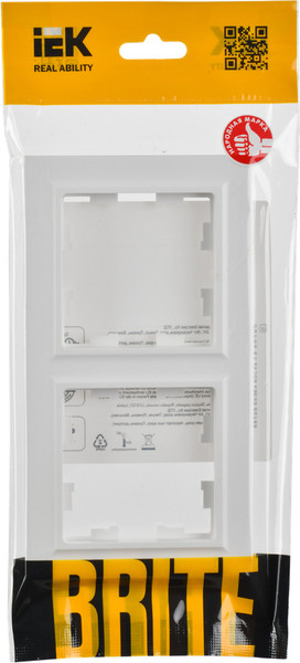 Изображение товара Рамка для выключателей и розеток IEK Brite BR-M22-K91 (арктический белый)