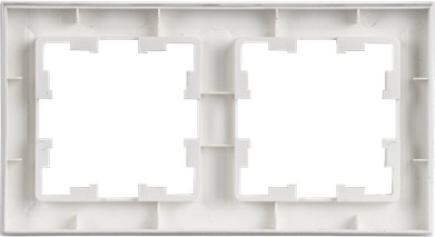 Изображение товара Рамка для выключателей и розеток IEK Brite BR-M22-K91 (арктический белый)