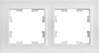 Изображение товара Рамка для выключателей и розеток IEK Brite BR-M22-K91 (арктический белый)