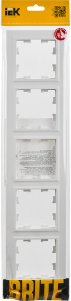 Изображение товара Рамка для выключателей и розеток IEK Brite BR-M52-K91 (арктический белый)