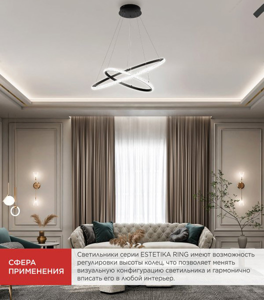 Изображение товара Потолочный светильник INhome Estetika Ring-Mystery-95RC-2BL / 4690612062525