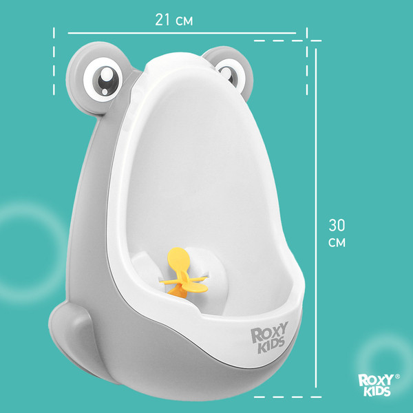 Изображение товара Детский писсуар ROXY-KIDS Лягушка с прицелом / RBP-2129 (серый)