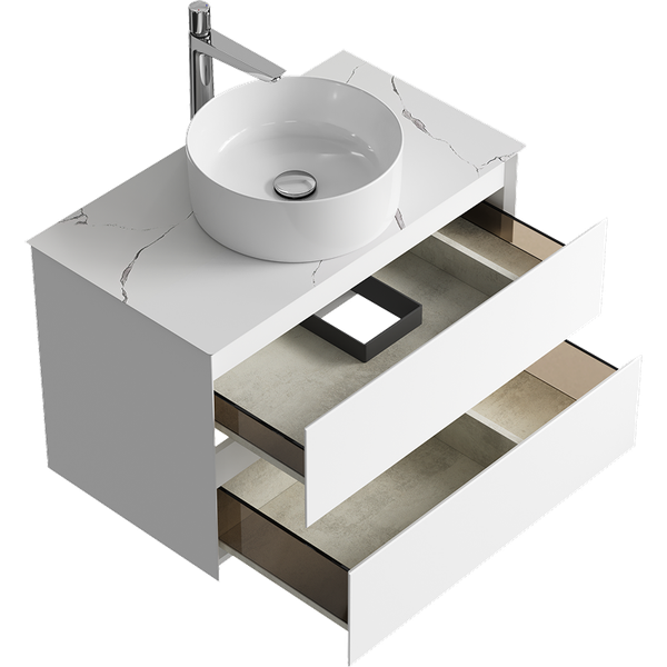 Изображение товара Тумба под умывальник Aqwella Geometria GE01082WM+STG814X476MW
