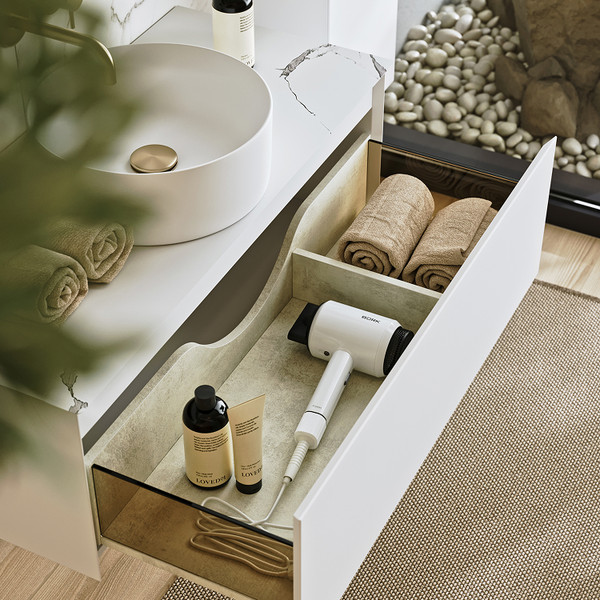 Изображение товара Тумба под умывальник Aqwella Geometria GE01081WM+STG814X476MW