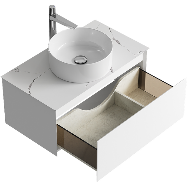 Изображение товара Тумба под умывальник Aqwella Geometria GE01081WM+STG814X476MW