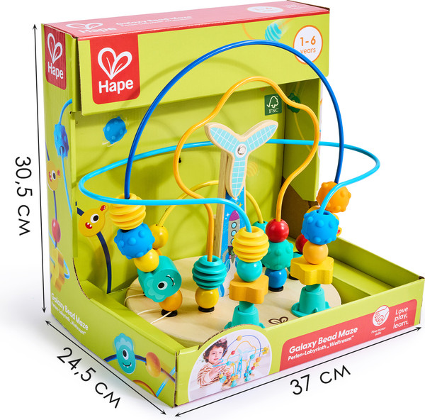 Изображение товара Развивающая игрушка Hape Галактический Лабиринт с бусинами / E0525_HP