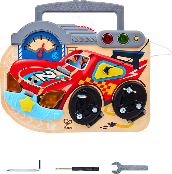 Изображение товара Бизиборд Hape Цвета и формы Маленький гонщик / E1120_HP
