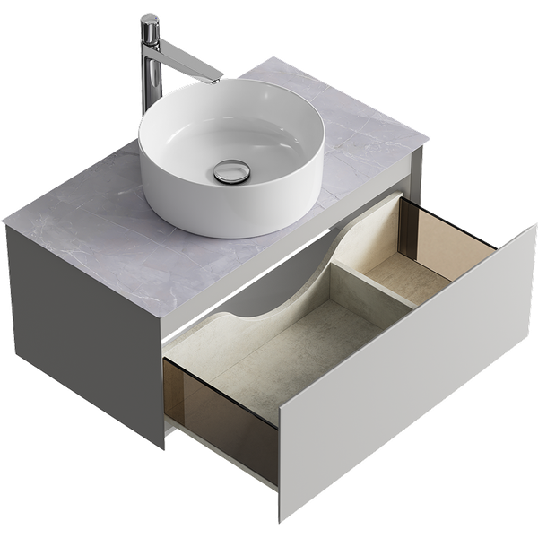 Изображение товара Тумба под умывальник Aqwella Geometria GE01081ST+STG814X476GS