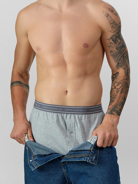 Изображение товара Трусы мужские Mark Formelle 411222 (р.94-104, меланж темно-серый 4348-F)